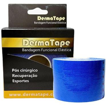 Imagem de Bandagem Elástica Kinesio DermaTape - 5m x 5cm - Azul