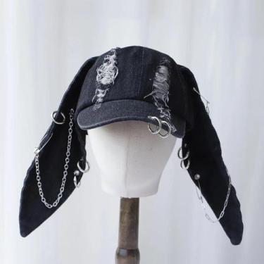 Imagem de Boné De Beisebol Estilo Cowboy Com Orelhas De Coelho Longas, Estilo Hi