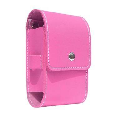 Imagem de Dynwave Estojo para telêmetro de golfe, bolsa para telêmetro para esportes ao ar livre, viagem, bolsa de cintura moderna para armazenamento de bolas, Rosa Vermelha