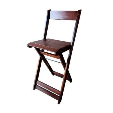 Imagem de Banqueta Para Area Gourmet Em Madeira Dobrável Para Bistrô Imbuia