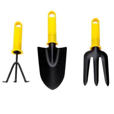 Imagem de Kit Jardinagem 3 Peças Ferramentas De Mão Para Jardim, Conjunto Jardinagem Com Pá Ancinho E Garfo Manual, Ideal para cavar, plantar, afofar e remover ervas daninhas