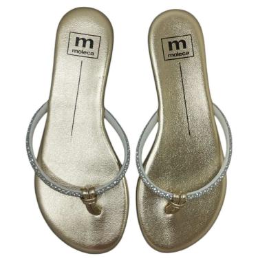 Imagem de Chinelo De Dedo Feminino Rasteirinha Moleca Brilho 5557.103