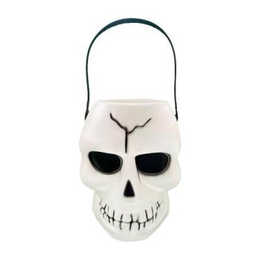 Imagem de Balde Cabeça De Caveira Grande Un - Silverfestas - SILVER PLASTIC