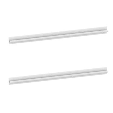 Imagem de Kit 2 Puxadores 68,6cm para Balcão Cozinha 70cm Veneza Multimóveis Mp3082 Branco