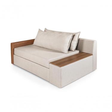 Imagem de Sofá Cama Retrátil Panamá Chenile Luxo Aveludado Premium Creme 203