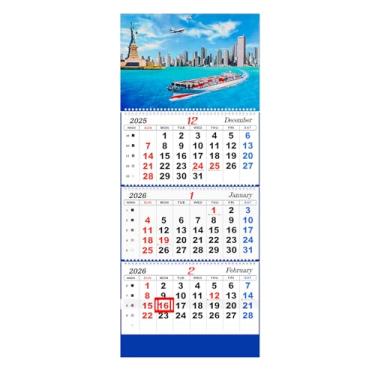 Imagem de Liitrton Calendário de parede 2024, exibição de 3 meses, calendário de parede grande com papel grosso 83,8 cm x 33 cm, dezembro de 2023 - janeiro de 2025, calendário vertical perfeito para sua agenda