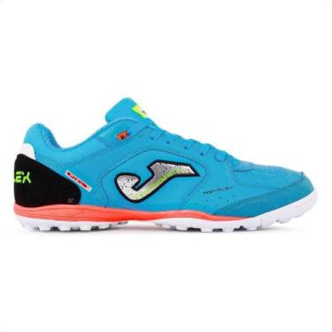 Imagem de Chuteira Society Joma Top Flex Masculina, 40, Azul, Coral