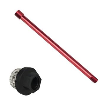 Imagem de WeiLaiKeQi Tubo de pulverizador de tinta sem ar, substituição rápida, resistência confiável, fácil de instalar, liga de alumínio para máquina de pintura de linha, com Filtro