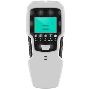 Imagem de Scanner de parede 5 em 1, localizador de pinos, scanner de parede, detector de pino de metal de madeira preciso, visor de LED, sensor de feixe, localizador de borda, central operado por bateria