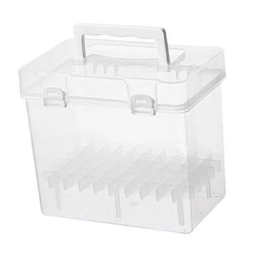 Imagem de CarpNettore Estojo para Transporte de Marcadores, Caixa de Armazenamento Transparente Multiuso, Materiais de Arte para Marcadores de Texto Coloridos, 60 Caça-níqueis