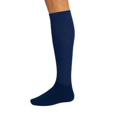 Imagem de Meião Futebol Adulto Pé Atoalhado Apollo, 38 a 43, Marinho