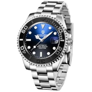 Imagem de CADISEN Pagani Design Relógio masculino automático NH35 mecânico 100 m à prova d'água aço inoxidável vidro safira iate relógio de pulso com bisel giratório 100 metros à prova d'água automático PD-1651