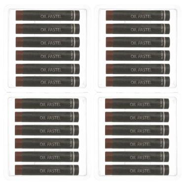 Imagem de PATIKIL Pastéis de óleo de bronze, 24 peças de giz de cera de óleo macio, pastéis cremosos, materiais de arte em bastão para pintura de arte, desenho, mistura de graffiti para iniciantes e artistas