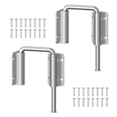 Imagem de Mixizigoz Nova trava de porta deslizante para pátio - Trava em forma de U de 6,5 cm, trava de segurança doméstica de 90/180 graus para portas deslizantes, janelas, celeiros, jardins, telas (prata-2