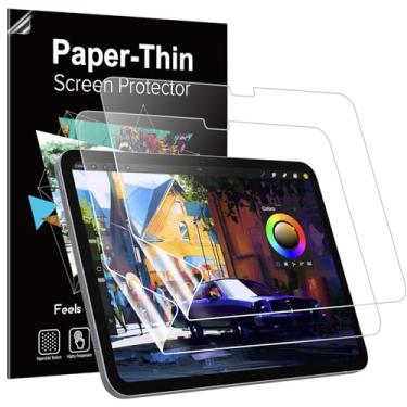 Imagem de MoKo Pacote com 2 protetores de tela de papel para iPad Pro 11 polegadas 5ª geração M4 2024, escreva e desenhe como em papel, filme PET fosco antirreflexo, antiarranhões, compatível com Apple Pencil