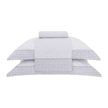 Imagem de Jogo de Cama Super King Percalle 180 Fios 04 Peças Buddemeyer - Pied Poule