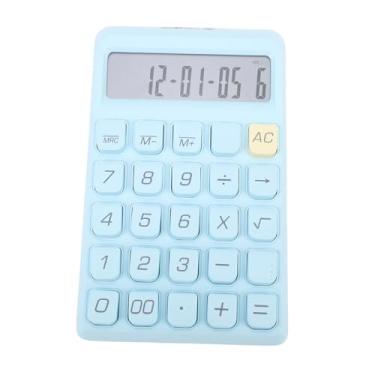 Imagem de Luqeeg Calculadora de mesa, ABS de alta sensibilidade, display LCD de 12 dígitos, calculadora de voz com almofada inferior antiderrapante e botão grande para casa, escritório, escola, negócios