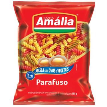 Imagem de Macarrão Santa Amália 500g Parafuso Com Ovos E Vegetais - Santa Amalia