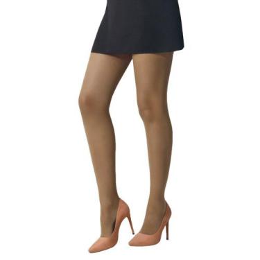 Imagem de Meia-Calça Selene Básica Fio 15 Feminina, Marrom, G
