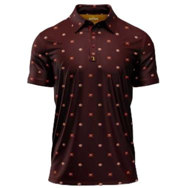 Imagem de Bogey Bros - Camisas polo de golfe engraçadas – Camisas masculinas de golfe elásticas de 4 vias de manga curta, polos de golfe para homens com proteção FPS 50, Misto, 3G