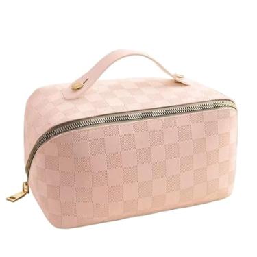 Imagem de Bolsa Maquiagem Necessaire Feminina Grande Cosméticos E Make (rosa)