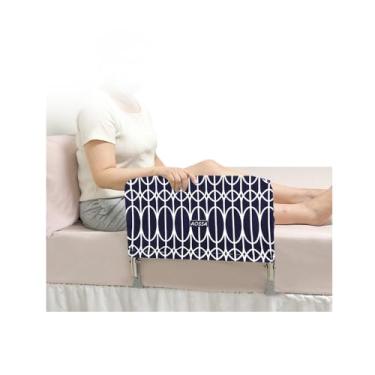 Imagem de AOSSA Capa de trilho de cama para adultos idosos – protetor de tecido para camas de hospital e casa, barreira de segurança com bolso de armazenamento, sem enchimento, serve para trilhos de cama curtos