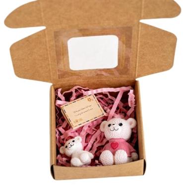 Imagem de My Little Worry Bear - Teddy Bear in Box with Greeting Card | Emotional Support & Relationship Gift for Mom, Kids, and Family | for Birthdays, Christmas, and Mother's Day (White)