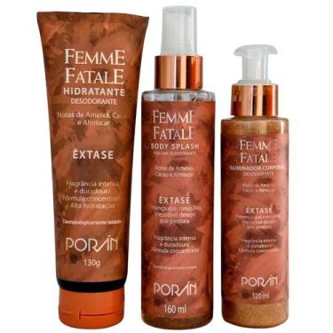 Imagem de Maravilhoso Kit Com hidratante, iluminador Corporal e body Splash Êxta