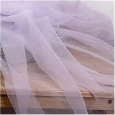 Imagem de Rolo De Fio De Malha Luz Gaze Nevoeiro Tecido De Malha Macio Delicado Cor Pura Fio De Renda Para Diy Fundo Véu Vestido De Noiva Fada Decoração De Tule, Light Purple, L 200CM x W 160CM
