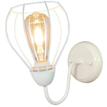 Imagem de Arandela Parede Aramado Teardrop branca garagem corredor - CM GLASS - 