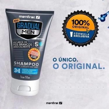 Imagem de Shampoo Escurecedor Gradual para Cabelos Brancos e Grisalhos Men Origi