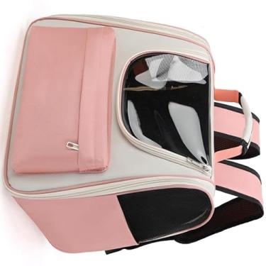 Imagem de Generic Mochila para Transportar Animais de Estimação, Mochila para Cachorro, Portátil, Respirável, Grande Espaço, à Prova d'água para Viagens (Rosado)