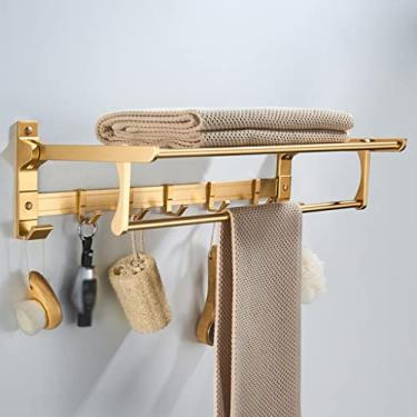 Imagem de Toalheiros, toalheiros, toalheiro de banheiro suporte de toalha montado na parede, toalheiro, toalheiro, suporte de toalha Foldibath, cabide de banheiro montado na parede/a/60 cm