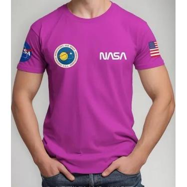 Imagem de Camiseta Camisa Algodão Feminina Masculina Adulto Astronauta NASAA Ast