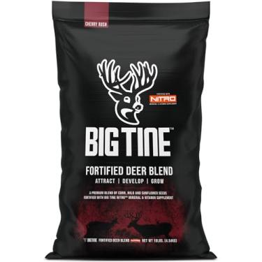 Imagem de Big Tine Mistura de cervos fortificados, sabor Cherry Rush, saco de 4,5 kg, suporta o crescimento do chifre, perfume de longa duração, embalado com vitaminas e minerais