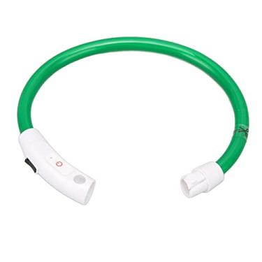 Imagem de Zhjvihx Coleira de Cachorro Iluminada por LED, à Prova de Intempéries, Recarregável, Resistente a Mordidas e PVC TPU, Coleira Luminosa Iluminada para Cães Pequenos, Médios e Grandes (M)