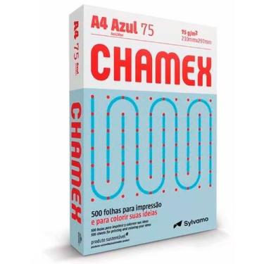 Imagem de Papel a4 chamex 75g azul 500 fl