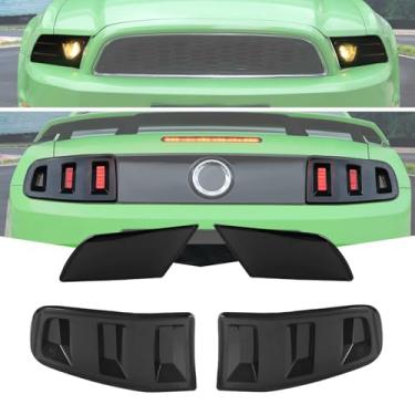 Imagem de Amayum Capa de lâmpada traseira de farol preto fumado adequada para Ford Mustang 2010-2014 kit de acabamento de lâmpada traseira acessórios externos