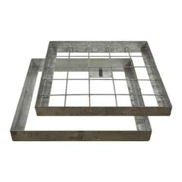 Imagem de Tampa Oculta Esgoto Pluvial Caixa de Inspeção 35x35cm Aço - GEOTAMPAS 