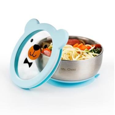 Imagem de Taças para bebês MR. CHOU em aço inoxidável isoladas com ventosa