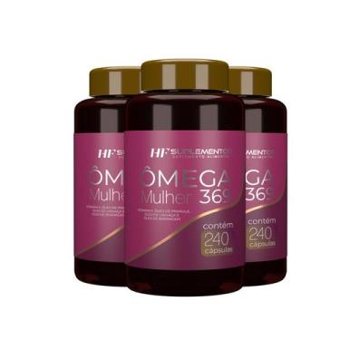 Imagem de 3x OMEGA 3 6 9 MULHER 240CAPS HF SUPLEMENTOS