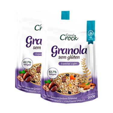 Imagem de Kit 2X: Granola de Aveia Light Sem Glúten Leve Crock 200g