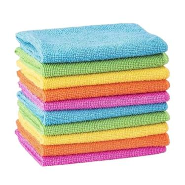 Imagem de Kit 10 flanelas microfibra Pano Multiuso Limpa Vidro pia