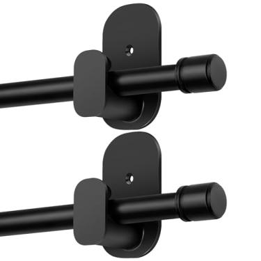 Imagem de Hastes de cortina sem perfuração, pacote com 2, 82 a 86 polegadas, hastes de cortina HOTOZON 5/8 polegadas sem perfuração para janelas de 1,4 a 2,1 m, varão de cortina adequado para locatários para