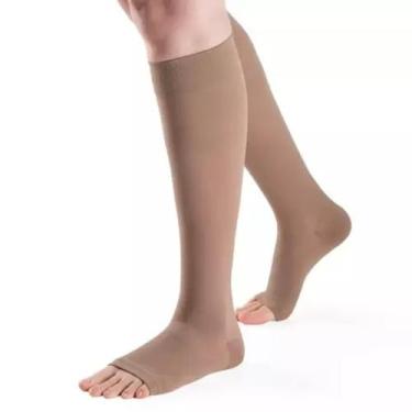Imagem de Meia Elástica 3/4 Média Compressão 20-30mmHg Basic - Sigvaris, Bege, P