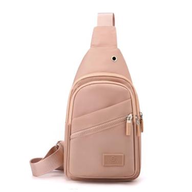 Imagem de Bolsa tiracolo de ombro feminina masculina para viagem e caminhada, rosa, Large, Rosa