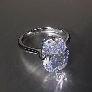 Imagem de Aliança de noivado de zircônia cúbica quadrada branca banhada a ouro branco, alianças de compromisso, festas noturnas, presentes de dia dos namorados, alianças de eternidade para mulheres, 8, Cobre