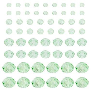 Imagem de Berloque de contas de vidro Rondelle de 4 fios 3/4/6/8 mm facetado briolette cristal espaçador berloque para fazer joias, colar, brinco, verde pálido, furo: 0,4-1 mm