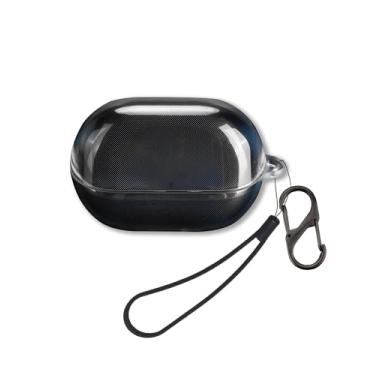 Imagem de Capa transparente para fones de ouvido SoundPEATS H3, capa protetora FJIASTB flexível TPU à prova de choque com mosquetão e cordão (transparente)