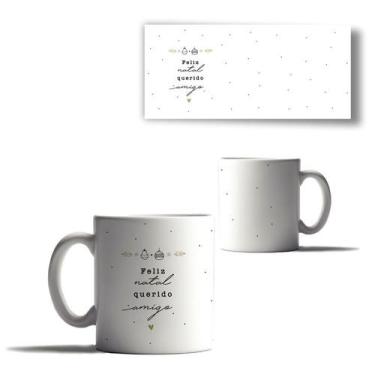 Imagem de Caneca Porcelana Minimalista Mensagem Natal Familiares Amor - Enjoy Sh